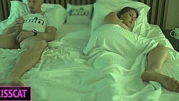 Hot creampie in hotel with roommate milf