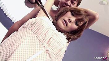 hey older guy creampies tiny japanese girl's tight pussy multiple times?