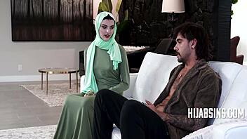 Step Bro Trains Prude Arab Sis in Haram Pussy Fucking!