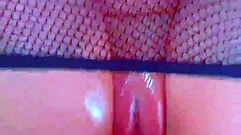 puffy teen pussy in fishnets takes bbc hardcore pounding
