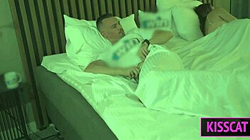 Hot creampie in hotel with roommate milf