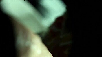 Stockinged babe takes bukkake cumshots at gloryhole toy play