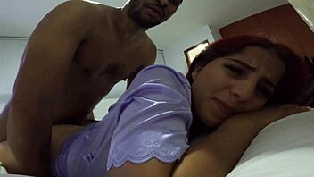 sweaty latina wife moans loud backshots doggystyle ass slaps wet pussy