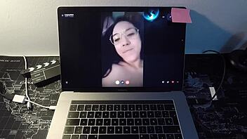 Spanish MILF Fucks Fan on Webcam!