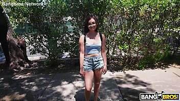 nerdy brunette shaves pussy for hot creampie fuck