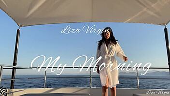 milf masturbates orgasms early morning luxury yacht public