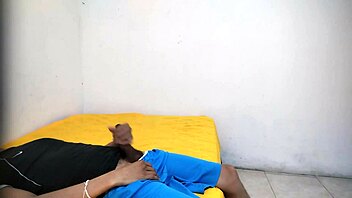 young stud's thick cock throbs wildly in hidden room?