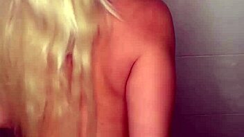 blondie shower dildo play doggy cowgirl sloppy blowjob masturbation