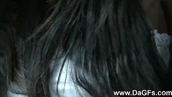 Busty black tattooed girlfriend fingered hard in backseat 😩💦