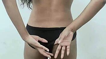 solo indian beauty teases her juicy boobs and tight pussy at work