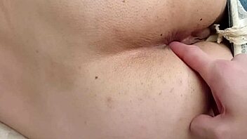 naughty milf's tight ass craves first-time fingering explosion