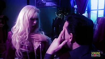 a horny blonde milf with big tits got fucked hard then facialed