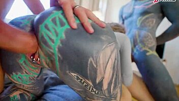 double anal gangbang tattoo slut anuskatzz big facial atm