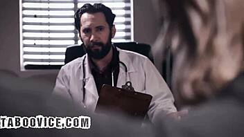 cuckold husband watches blonde milf doctor creampie pussy deepthroat hospital patient