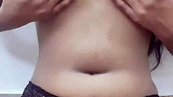 solo indian beauty teases her juicy boobs and tight pussy at work