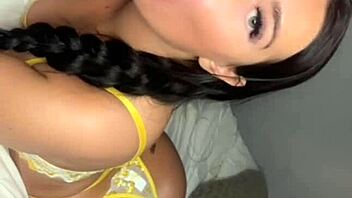 slutty british girlfriend masturbates horny on homemade pov