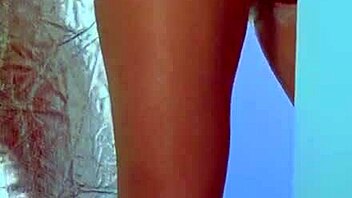 hey girl in sexy dress and sneakers, wanna see me slide this glass dildo deep inside?