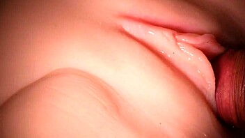 her shaved fuck doll pussy double penetrated toys makes me cum quick closeup