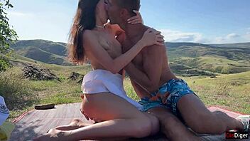 Beauty Lured into Steamy Mountain Creampie Public Fuck Exposed