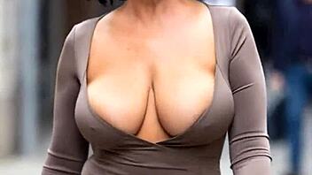 busty milfs flash massive natural tits nipples public compilation
