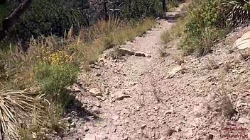 Blonde Deepthroats Monster Cock and Swallows Cum on Hiking Trail