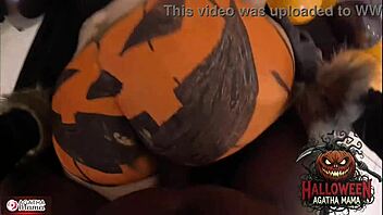 agatha brazilian milf rides bbc jack o lantern halloween pounding