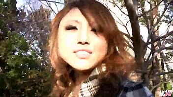 gorgeous japanese babe rino gets filled with hot creampie