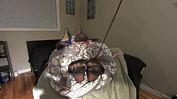 ceo tickles and licks secretary's sexy nylon soles full video