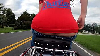 Big ass biker milf gopro flashing public humiliation pt 1