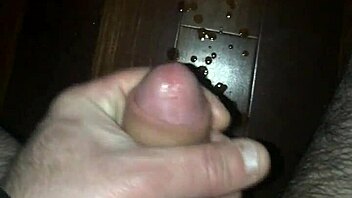 Jizz explosion orgasm from intense jerking off session.