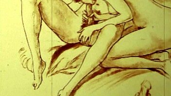 Vintage erotic drawings capture hairy retro passion