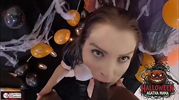 agatha brazilian milf rides bbc jack o lantern halloween pounding