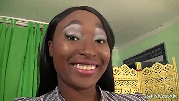 chubby ebony bbw pleasures her big tits