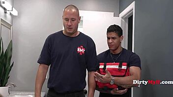 paramedics fuck stuck milf hard in bathroom roleplay