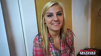 hey bailey strips naked for kinky cum swallow fun