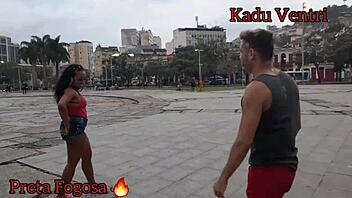 carioca preta safada burns hot with playboy kadu ventri outdoors
