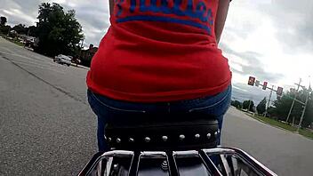 Big ass biker milf gopro flashing public humiliation pt 1