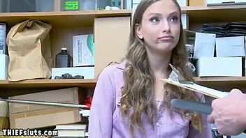 Teen Thief Punished with Cop's Monster Cock in Garage Anal