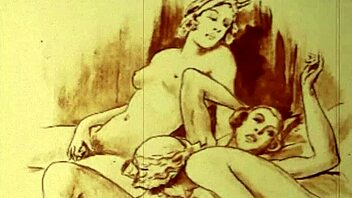 Vintage erotic drawings capture hairy retro passion
