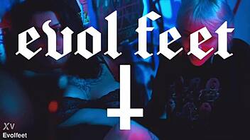 BbW goddess trains foot slave with intense toe tickling