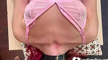 Redhead Babe Feels Pure Ecstasy From Bound Huge Cock