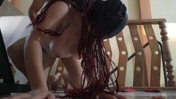 big tits latina milf fucks masked guy before husband home