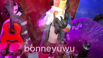 Petite pigtail bartender bonney sucks dildo in miniskirt for cash toys solo