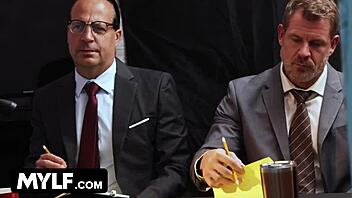 mylf seduces detectives spit-roasted parody tight