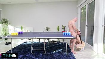 Julia James Fills Tight Pussy with Cum After Losing Strip Pong Game