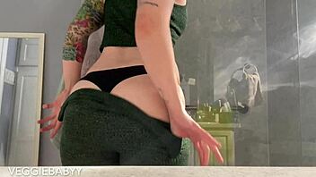 redhead spreads shaved asshole wide in october compilation