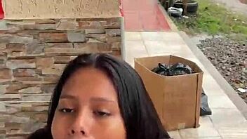 colombian scort sucks cock public for cash