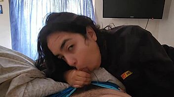 sucking big cock first thing in the morning yum petite latina homemade delight