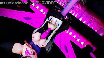 hk416 squats erotically in monster mmd xxxdance tease