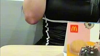 sharing a casual meal with a cute homemade friend